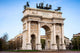 Milan, Italy. Arco della Pace (Arch of Peace) in Sempione Park Wall Mural