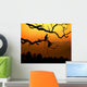 Silhouette of a monkey Wall Mural