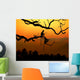 Silhouette of a monkey Wall Mural