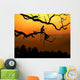 Silhouette of a monkey Wall Mural