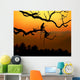 Silhouette of a monkey Wall Mural