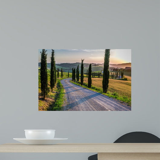 Sunset and Winding Road