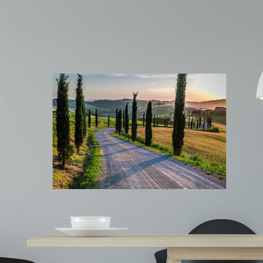 Sunset and Winding Road