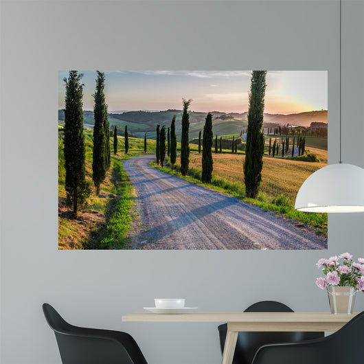 Sunset and Winding Road