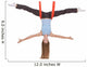 Young woman making aerial yoga exercises in stretching Wall Decal