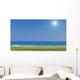 Beautiful summer view of a golf course. background of the sea. Wall Mural