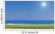 Beautiful summer view of a golf course. background of the sea. Wall Mural