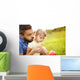 Father and daughter playing Wall Mural