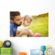 Father and daughter playing Wall Mural