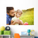 Father and daughter playing Wall Mural