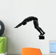 young man swimmer swimming  silhouette Wall Decal