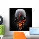 Fire skull Wall Mural
