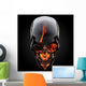 Fire skull Wall Mural