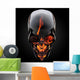 Fire skull Wall Mural