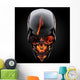 Fire skull Wall Mural