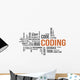 coding word cloud Wall Decal