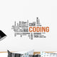 coding word cloud Wall Decal