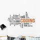 coding word cloud Wall Decal
