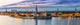 Scenic summer night panorama of  Stockholm, Sweden Wall Mural
