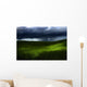 Green land over a storm Wall Mural