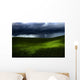Green land over a storm Wall Mural