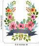Watercolor floral wreath. Wall Decal