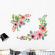 Watercolor floral wreath. Wall Decal