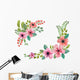 Watercolor floral wreath. Wall Decal