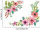 Watercolor floral wreath. Wall Decal