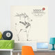 Christmas hand drawn unique reindeer illustration Wall Mural