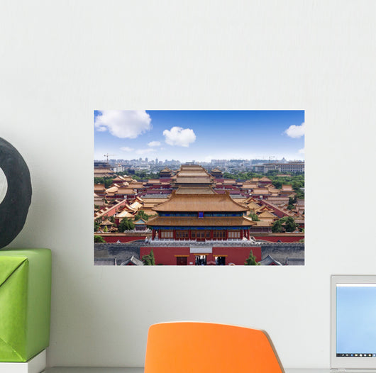 Aerial view of the Forbidden City. Beijing, China Wall Mural