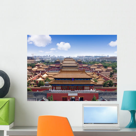 Aerial view of the Forbidden City. Beijing, China Wall Mural