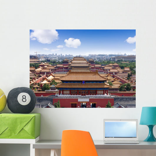 Aerial view of the Forbidden City. Beijing, China Wall Mural