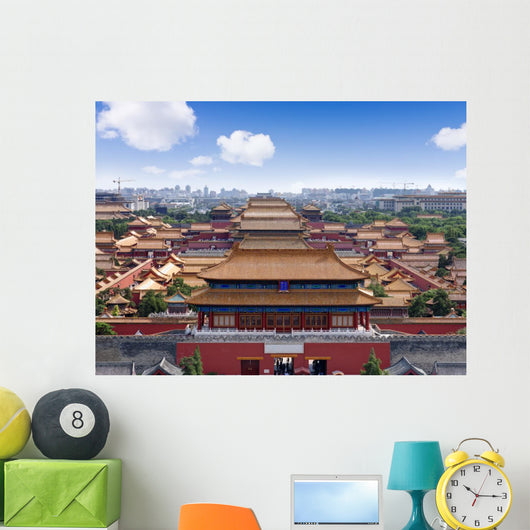 Aerial view of the Forbidden City. Beijing, China Wall Mural