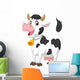 Happy cartoon cow Wall Decal