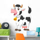 Happy cartoon cow Wall Decal