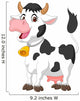 Happy cartoon cow Wall Decal