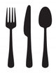 Knife, fork and spoon Wall Decal