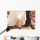 Bride and groom legs on a bridge Wall Mural