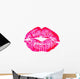 Kiss Lips Lip Print Pink Red Mouth Wall Decal