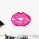 Kiss Lips Lip Print Pink Red Mouth Wall Decal