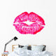 Kiss Lips Lip Print Pink Red Mouth Wall Decal