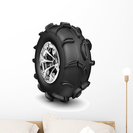 Monster truck wheel Wall Decal