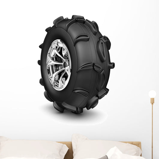 Monster truck wheel Wall Decal
