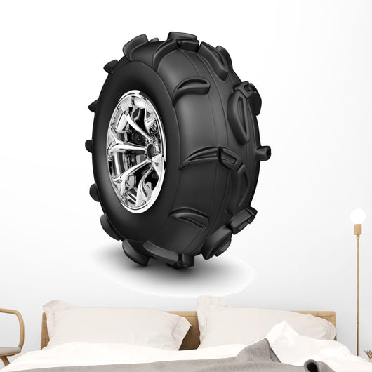 Monster truck wheel Wall Decal