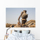 Woman carries on her head a container with water, Ethiopia Wall Mural