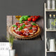 pizza with mozzarella and prosciutto, tomatoes Wall Mural