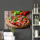 pizza with mozzarella and prosciutto, tomatoes Wall Mural