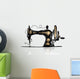 Sewing machine retro sketch for your design Wall Decal