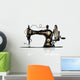 Sewing machine retro sketch for your design Wall Decal